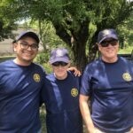 Three Rotarians in Reitoca, F.M., Honduras